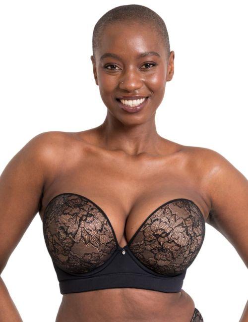 Curvy Kate Hey Girls Superplunge Strapless Bra - Black/Latte