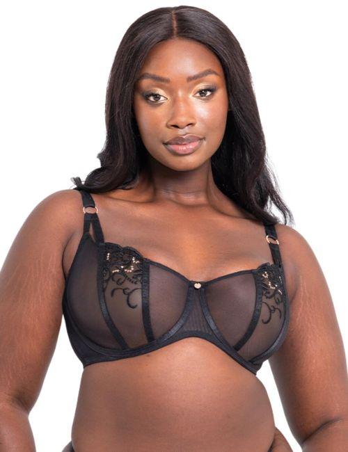 Scantilly by Curvy Kate Ornate Balcony Bra - Black