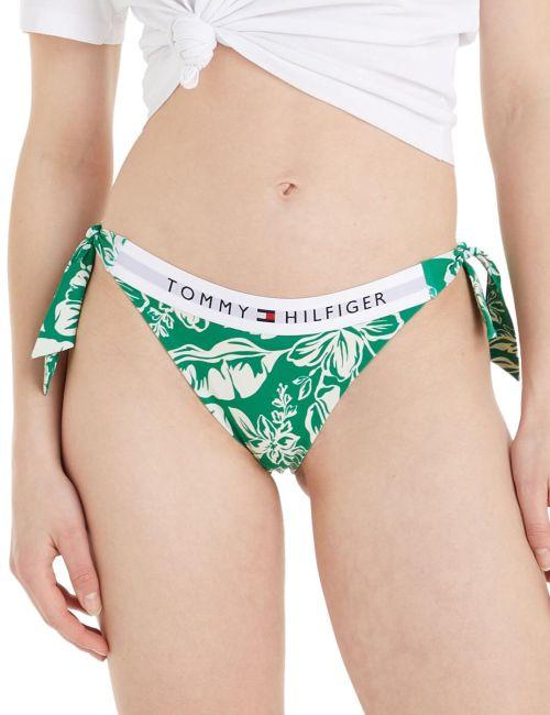 Tommy Hilfiger TH Original Cheeky Tie Side Bikini Brief - Vintage Tropical Olympic Green