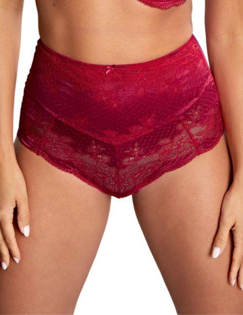 Panache Clara High Waist Brief - Orchid/Red