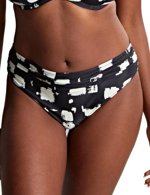 Panache Midi Bikini Brief - Black Sand Print