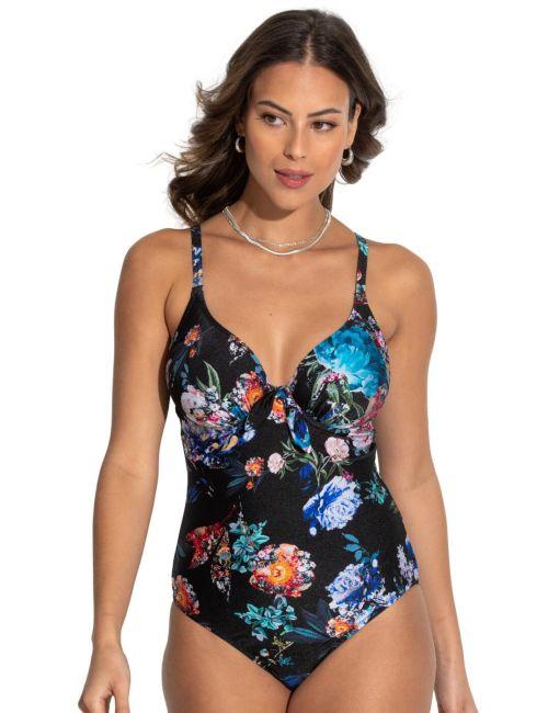 Pour Moi Lisbon Swimsuit - Black Floral