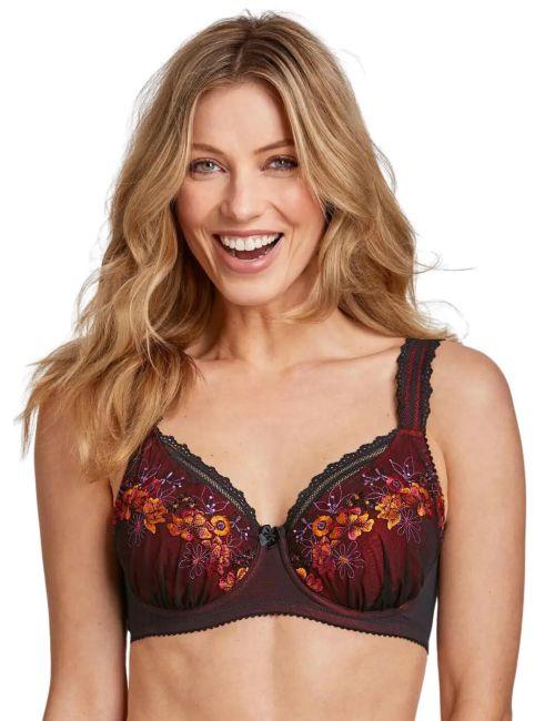 Miss Mary Of Sweden Floral Sun Bra - English Red