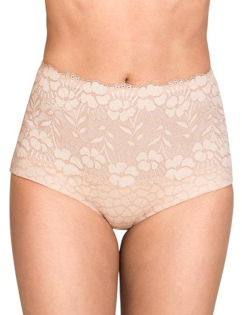 Miss Mary Of Sweden Jacquard & Lace Deep Brief - Beige