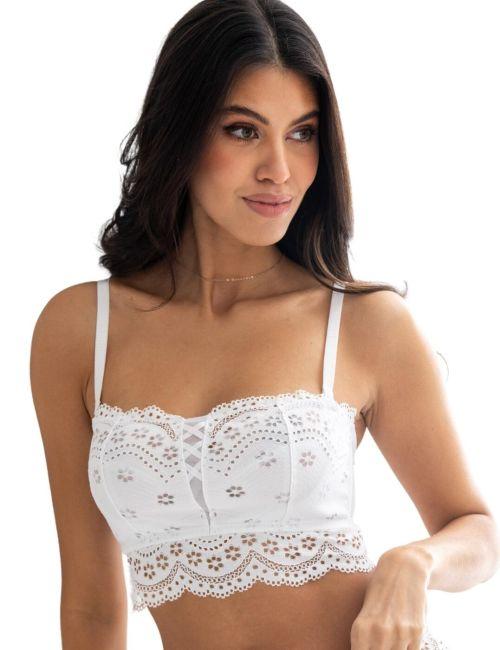 Pour Moi Swoon Longline Bra - White