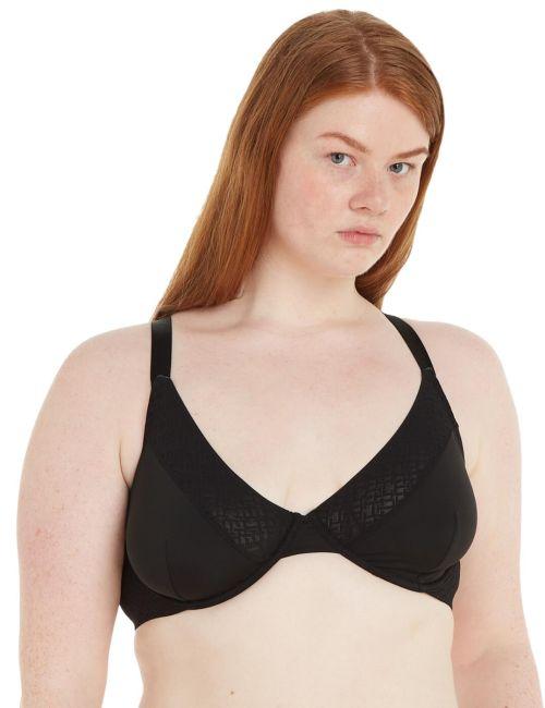 Tommy Hilfiger TH Monogram Triangle Bra - Black