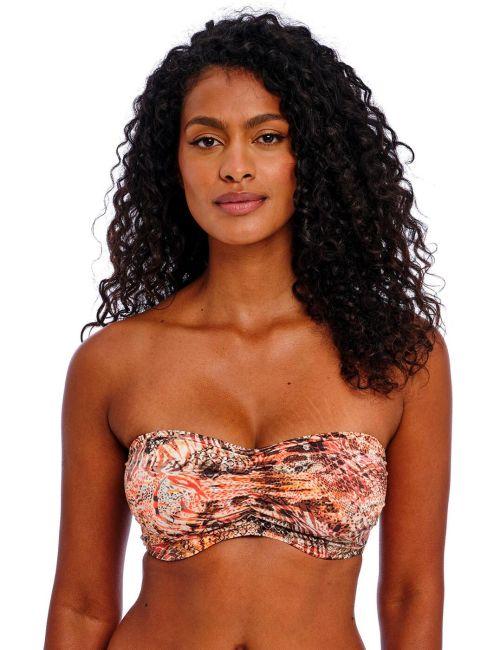 Freya Desert Cat Bandeau Bikini Top - Sunset