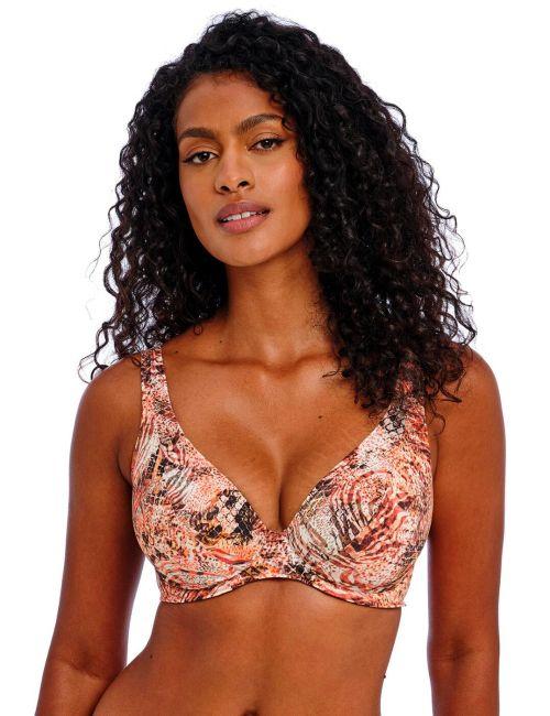 Freya Desert Cat High Apex Bikini Top - Sunset
