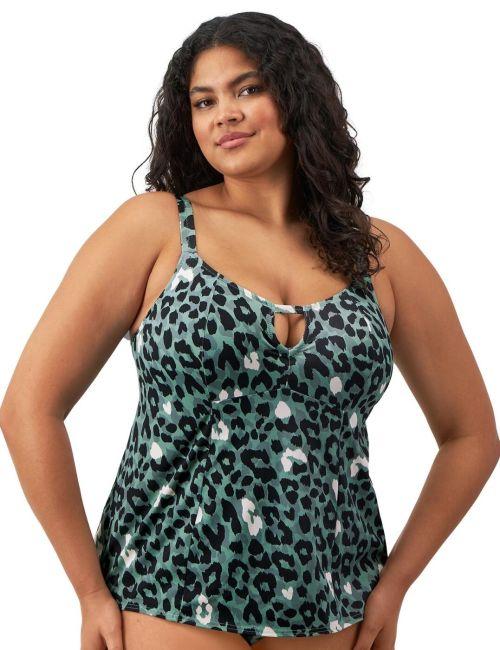 Elomi Jungle Bay Non Wired Moulded Tankini Top - Olive