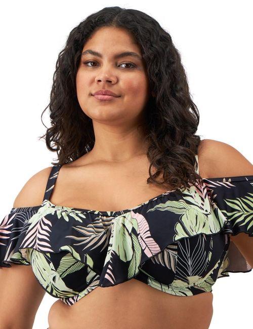 Elomi Tropical Retreat Underwired Bikini Top - Black