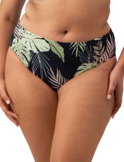 Elomi Tropical Retreat Mid Rise Bikini Brief - Black