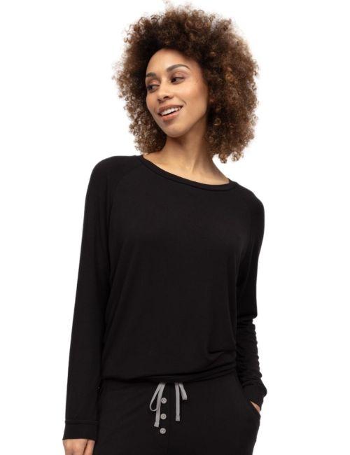 Cyberjammies Parker Slouch Jersey Pyjama Top - Black