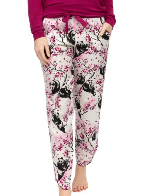 Cyberjammies Penelope Panda Print Pyjama Bottoms - White Mix