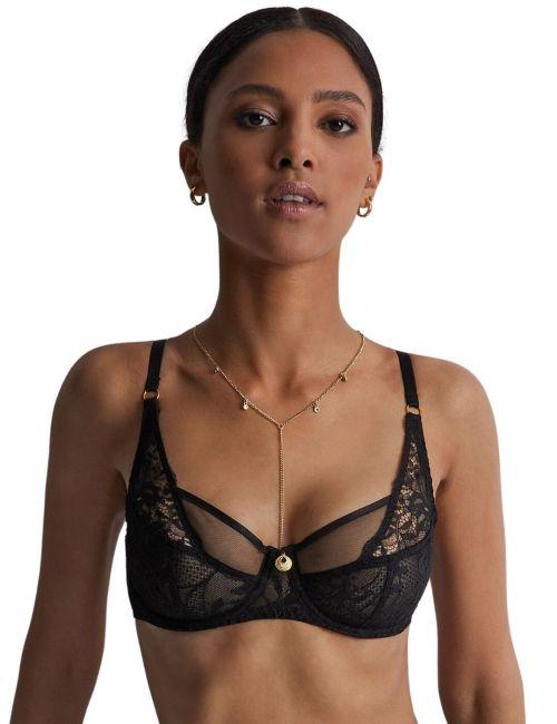 Aubade Gold Pleasure Scarf Bra - Black Light