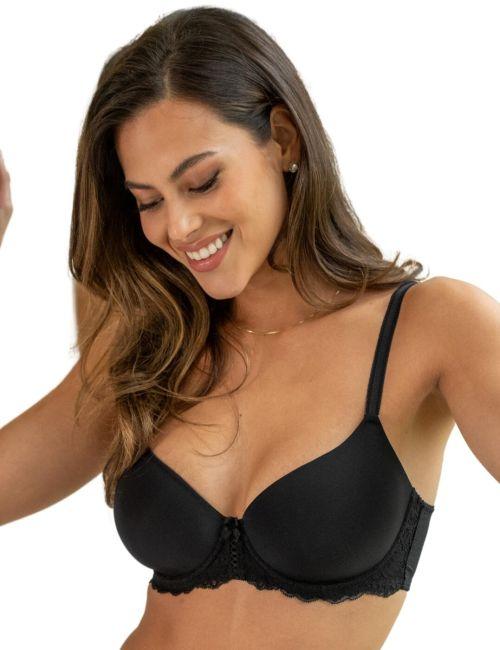 Pour Moi Fleur Padded Balcony Bra - Black