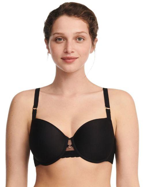 Chantelle Monogram Half Cup T Shirt Bra - Black