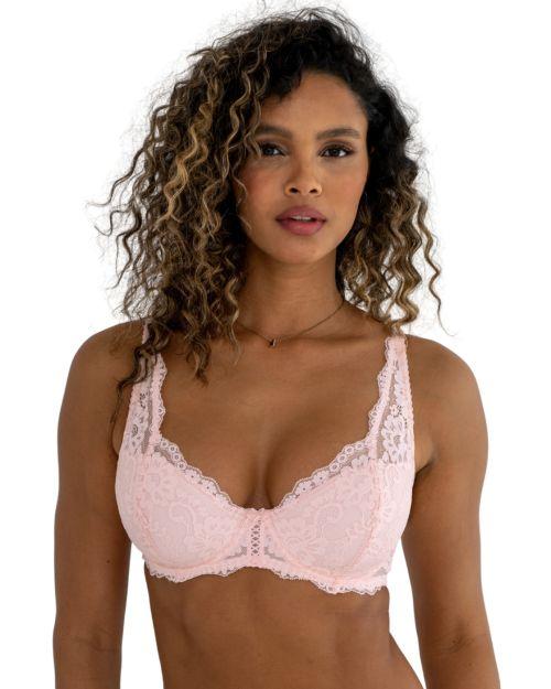 Pour Moi Fleur Lightly Padded High Apex Bra - Soft Pink