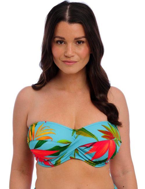Fantasie Pichola Twist Bandeau Bikini Top - Aqua