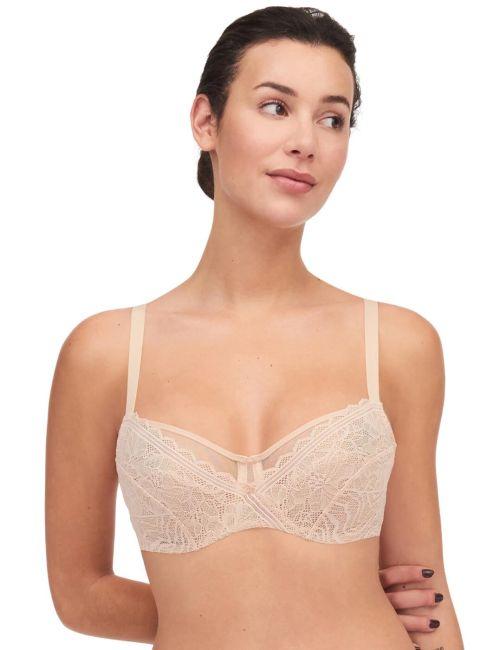 Chantelle Floral Touch Very Covering Bra - Golden Beige