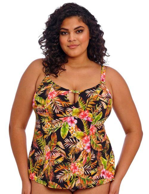 Elomi Tiger Valley Moulded Tankini Top - Black