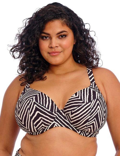 Elomi Fiji Falls Plunge Bikini Top - Black