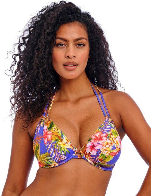 Freya Tiger Valley Halter Bikini Top - Ultramarine