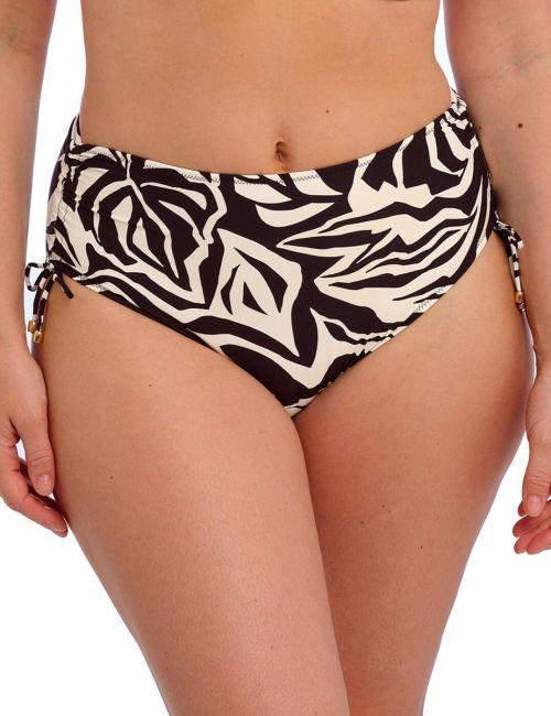 Fantasie Aruba Nights High Waist Bikini Brief - Black and Cream