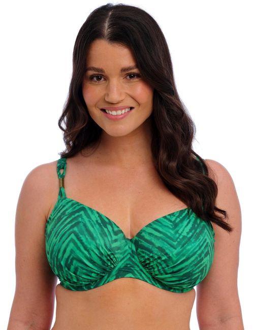 Fantasie Punta Mita Underwired Gathered Full Cup Bikini Top - Emerald