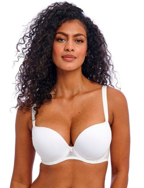 Freya Fascinate Underwired Moulded Plunge T Shirt Bra - White