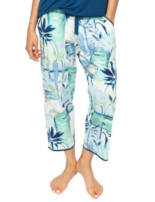 Cyberjammies Harriet Watercolour Landscape Print Jersey Pyjama Bottoms - Cream Mix