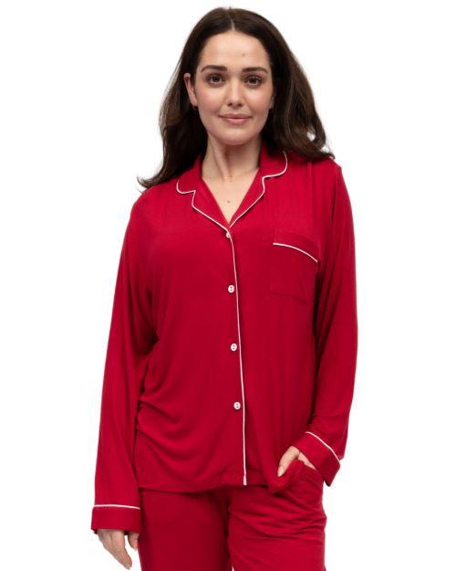 Cyberjammies Blaze Revere Jersey Pyjama Top - Red