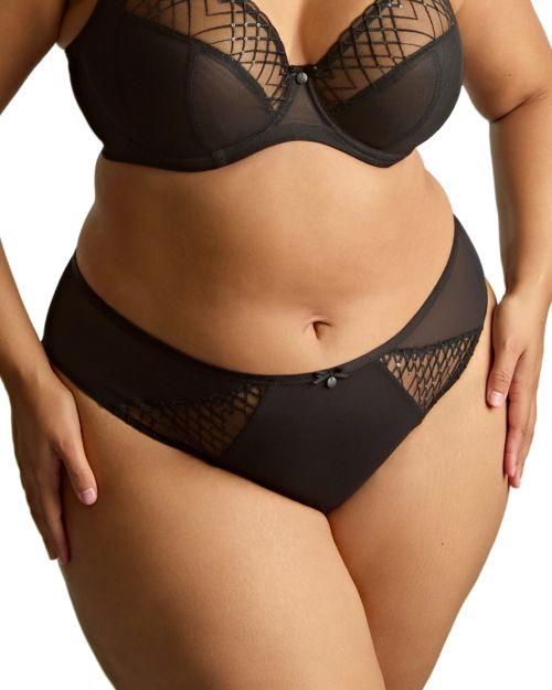 Sculptresse Ella High Leg Brief - Black Sequin