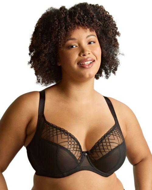 Sculptresse Ella Plunge Bra - Black Sequin