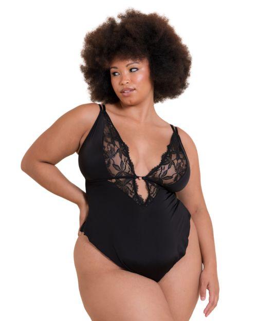 Scantilly By Curvy Kate Embrace Lace Teddy - Black Scantilly By Curvy Kate Embrace Lace Teddy - Black
