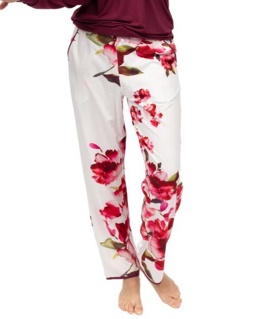 Cyberjammies Isabella Floral Printed Jersey Pyjama Bottoms - Ox Blood Mix