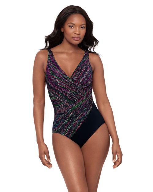 Miraclesuit Light Show Oceanus Swimsuit - Black/Multi