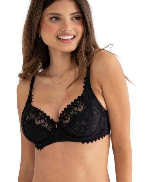 Pour Moi Mixology Non Padded Side Support Bra - Black