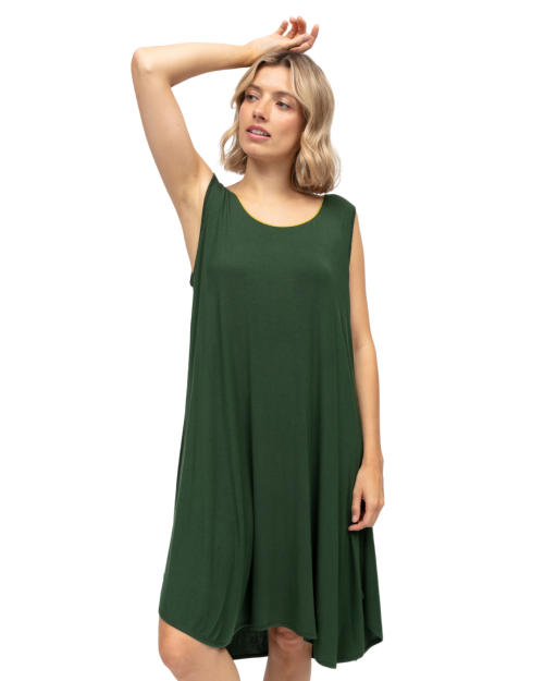 Cyberjammies Olive Jersey Swing Nightdress - Olive Green