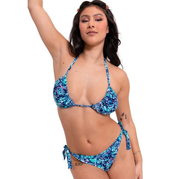 Curvy Kate Mykonos Triangle Bikini Top - Blue Print