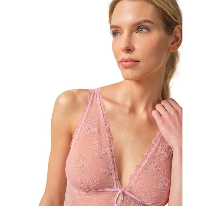 Vintage Pink Lace Camisole 70s Lingerie Retro Cami Tank Top