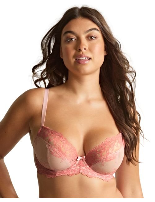 Panache Ana Non Padded Plunge Bra - Pink