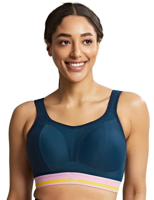 Panache Non Wired Sports Racerback Bra - Retro Navy