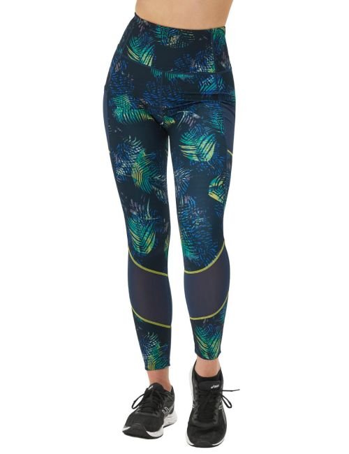 Pour Moi Energy Printed Mesh Panel Legging - Navy Fern