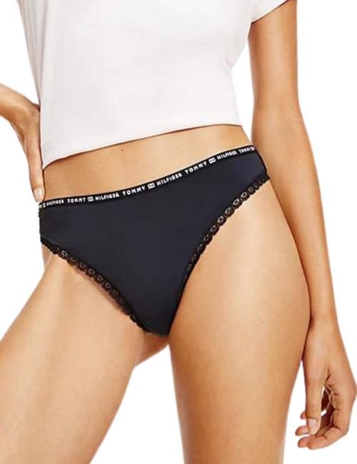 Tommy Hilfiger Hilfiger Lace Thong 3 Pack - Black
