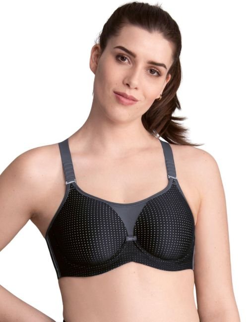 Anita Active Performance Wire X Underwired Sports Bra - Black/Anthracite
