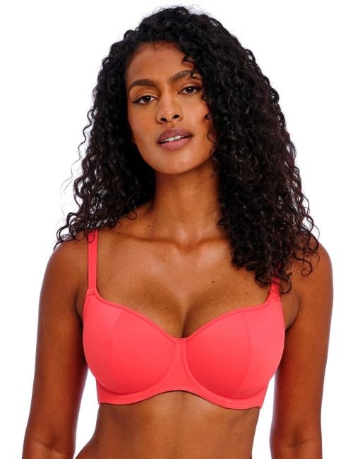 Freya Jewel Cove Underwired Sweetheart Bikini Top - Plain Sunset
