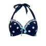Pour Moi Beach House Halter Bikini Top - Navy/White/Aqua thumbnail