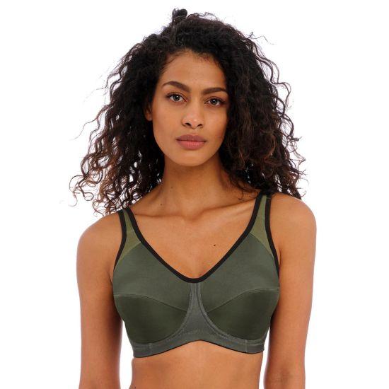 Freya Active Core Underwired Sports Bra - Khaki | Belle Lingerie