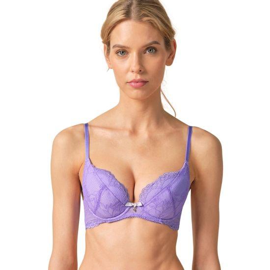 Gossard Superboost Lace Plunge Bra Purple Hebe