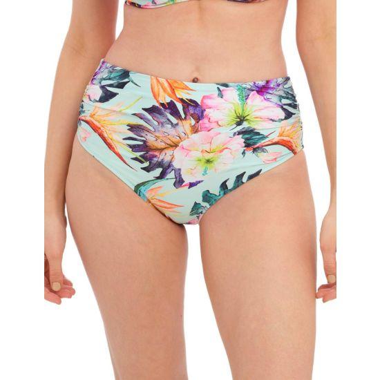 Slip Bikini Fantasie Paradiso &ndash; Vita Media, Blu Con Fantasia Floreale, Donna